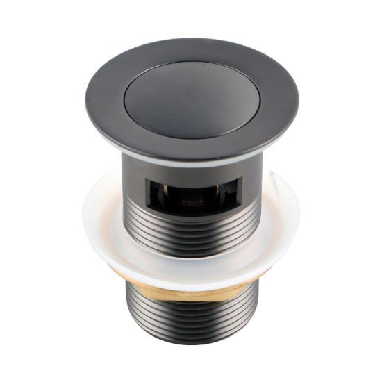 Gun Metal Basin Pop Up Waste with Overflow