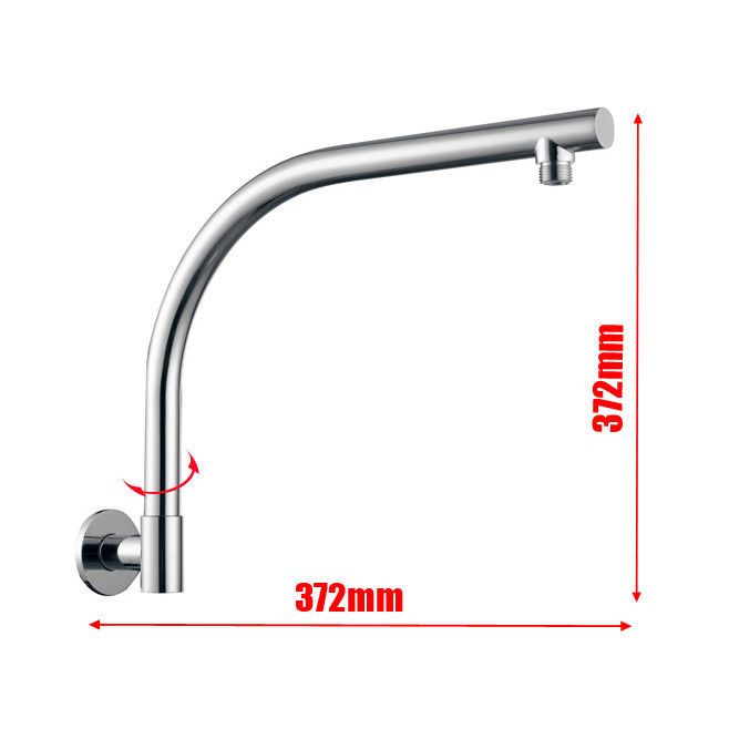 Round Chrome Swivel Wall Mounted Shower Arm-YT Bathroom