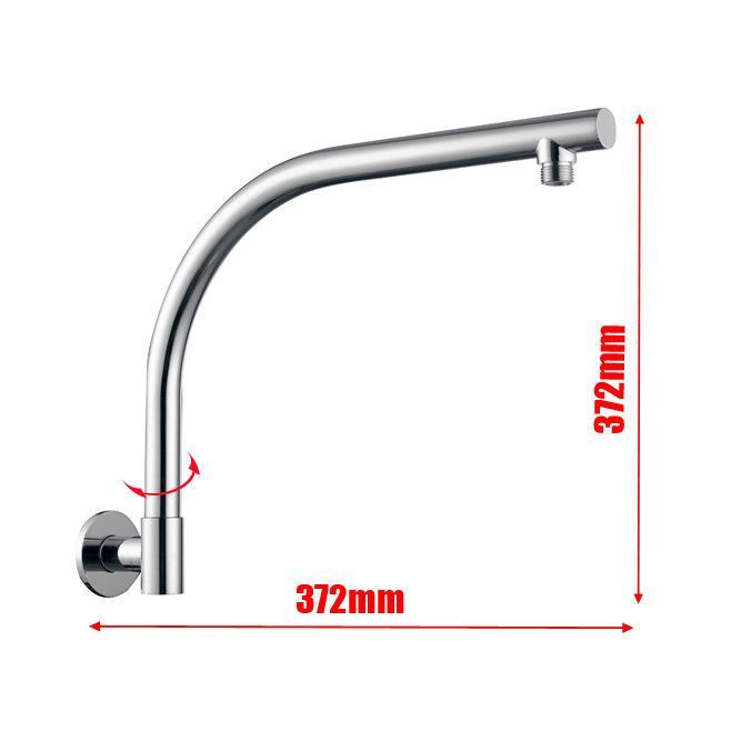 Round Chrome Swivel Wall Mounted Shower Arm-YT Bathroom