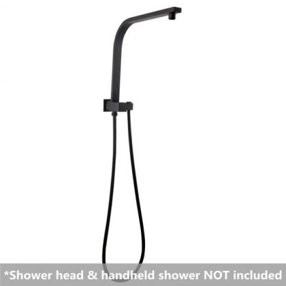 Square Black Shower Station without Shower Head and Handheld Shower