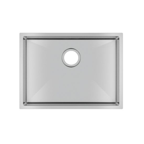600x450x230mm Chrome Stainless Steel Single Bowl Kitchen Sink