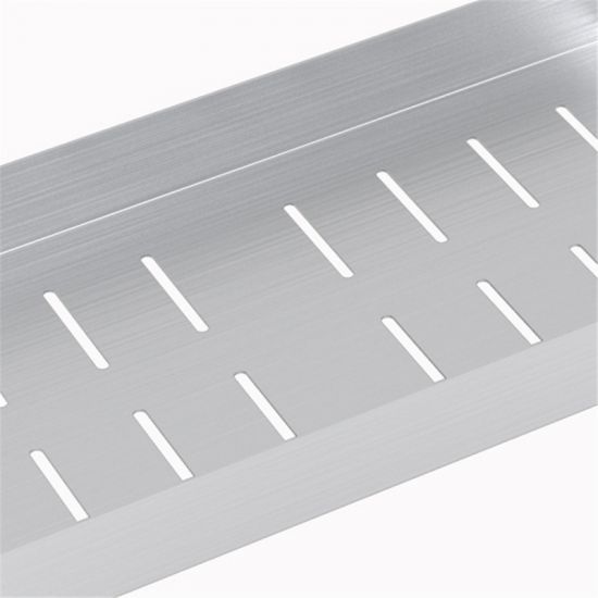 Square stainless steel colander for kitchen sink 443*183*40mm