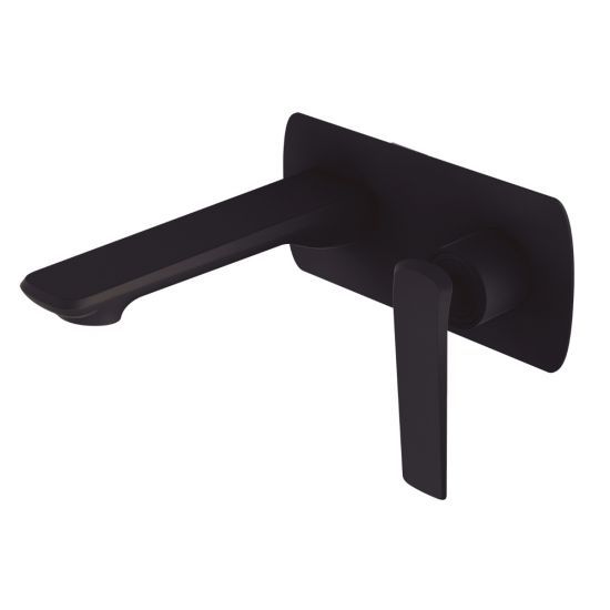 TW Esperia Matte Black Wall Mixer With Spout