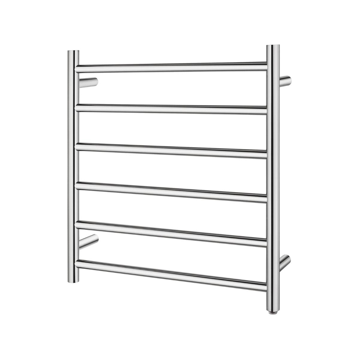 Round Chrome Electric Heated Towel Rack 6 Bars