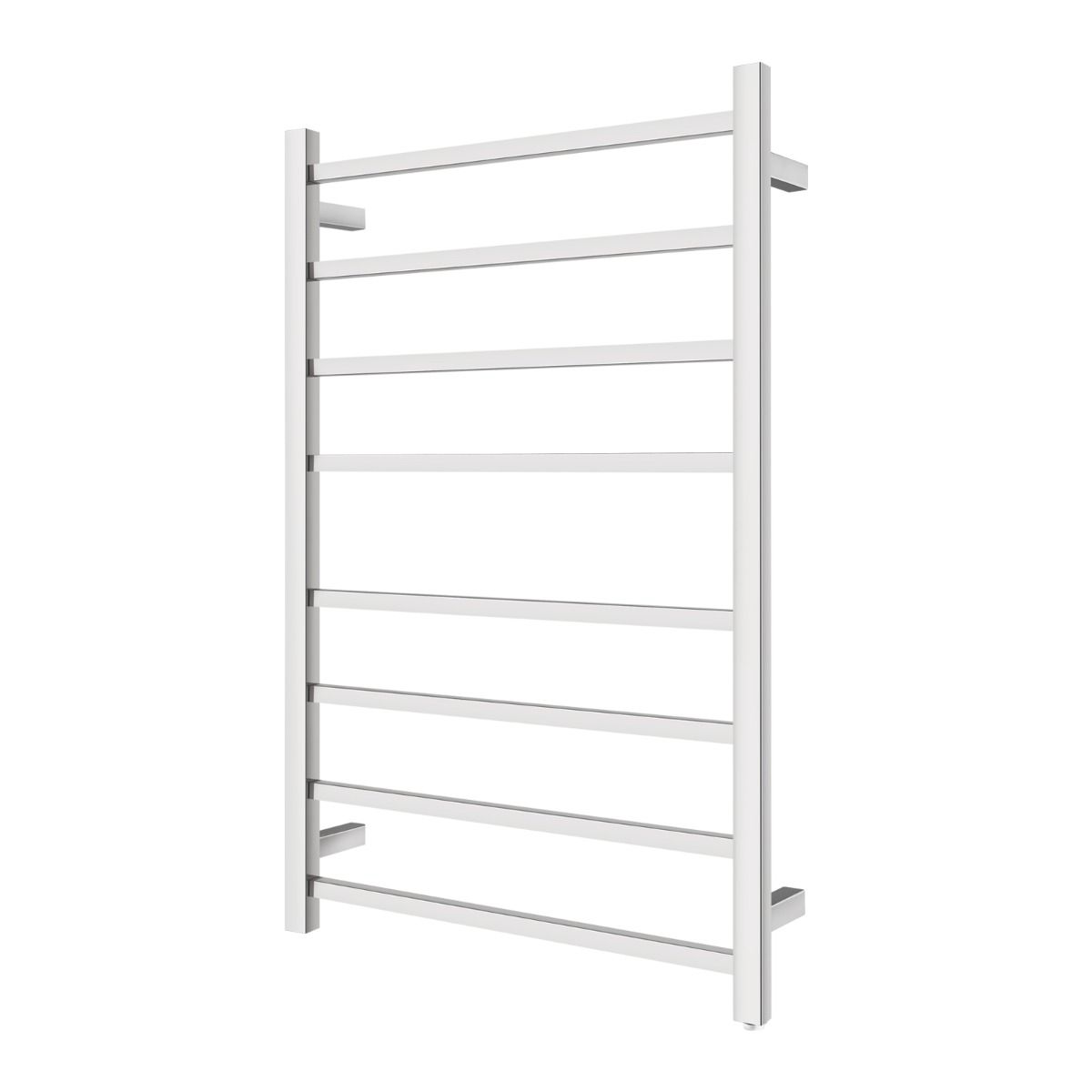 Square Chrome Electric Heated Towel Rack 8 Bars