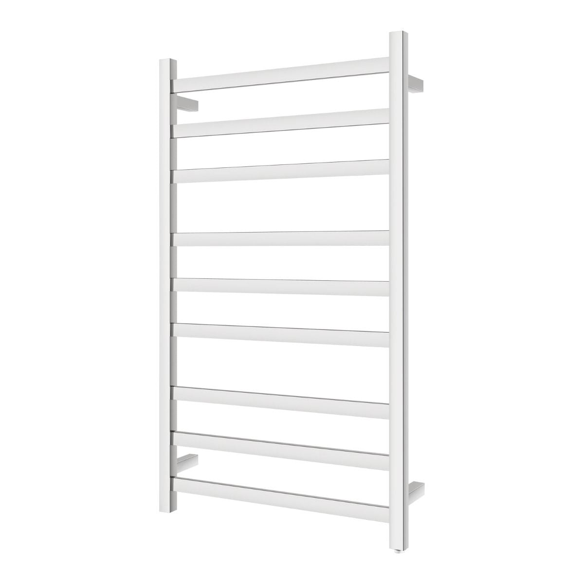 Square Chrome Electric Heated Towel Rack 9 Bars