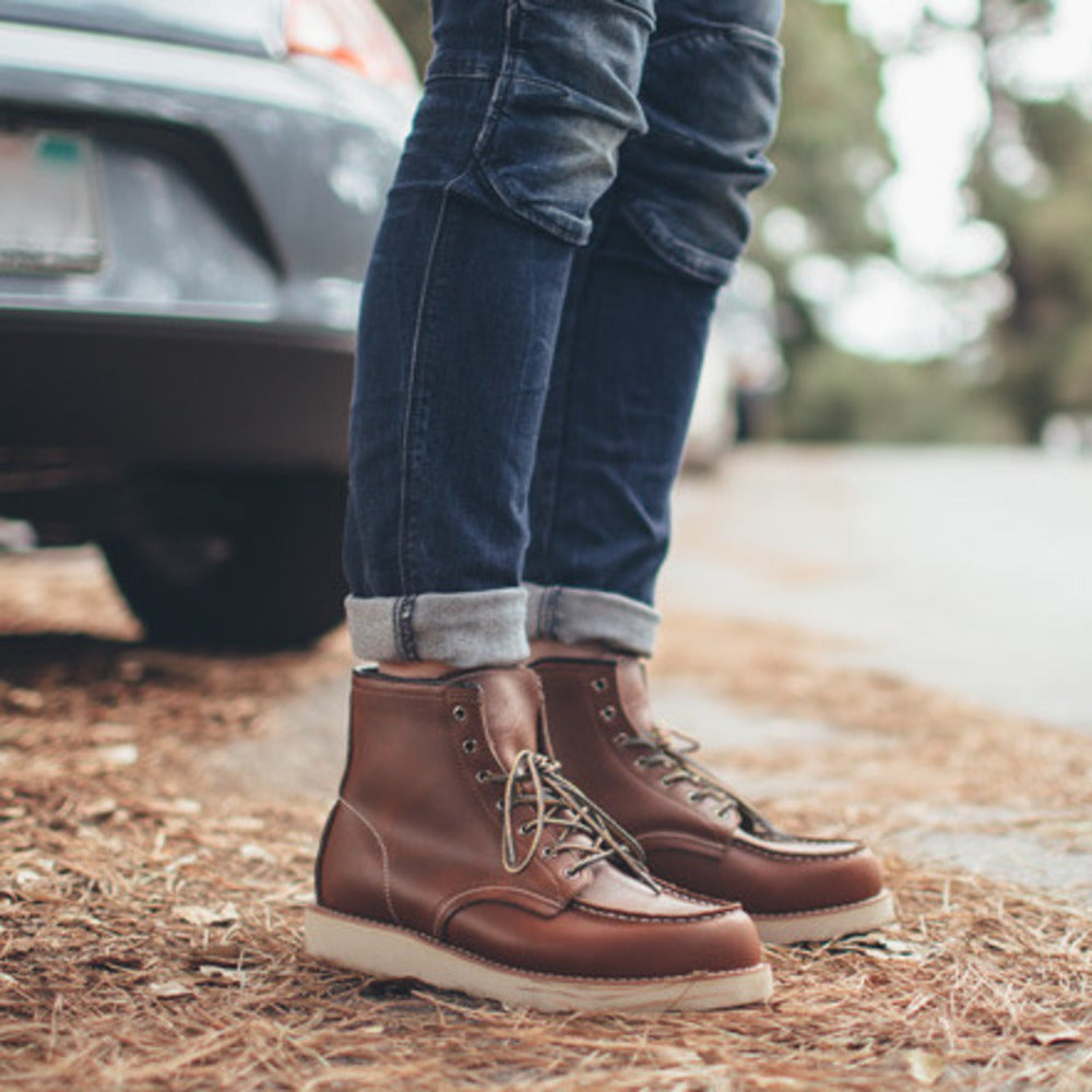 875工裝靴中幫英倫風皮鞋復古阿美咔叽真皮馬丁靴