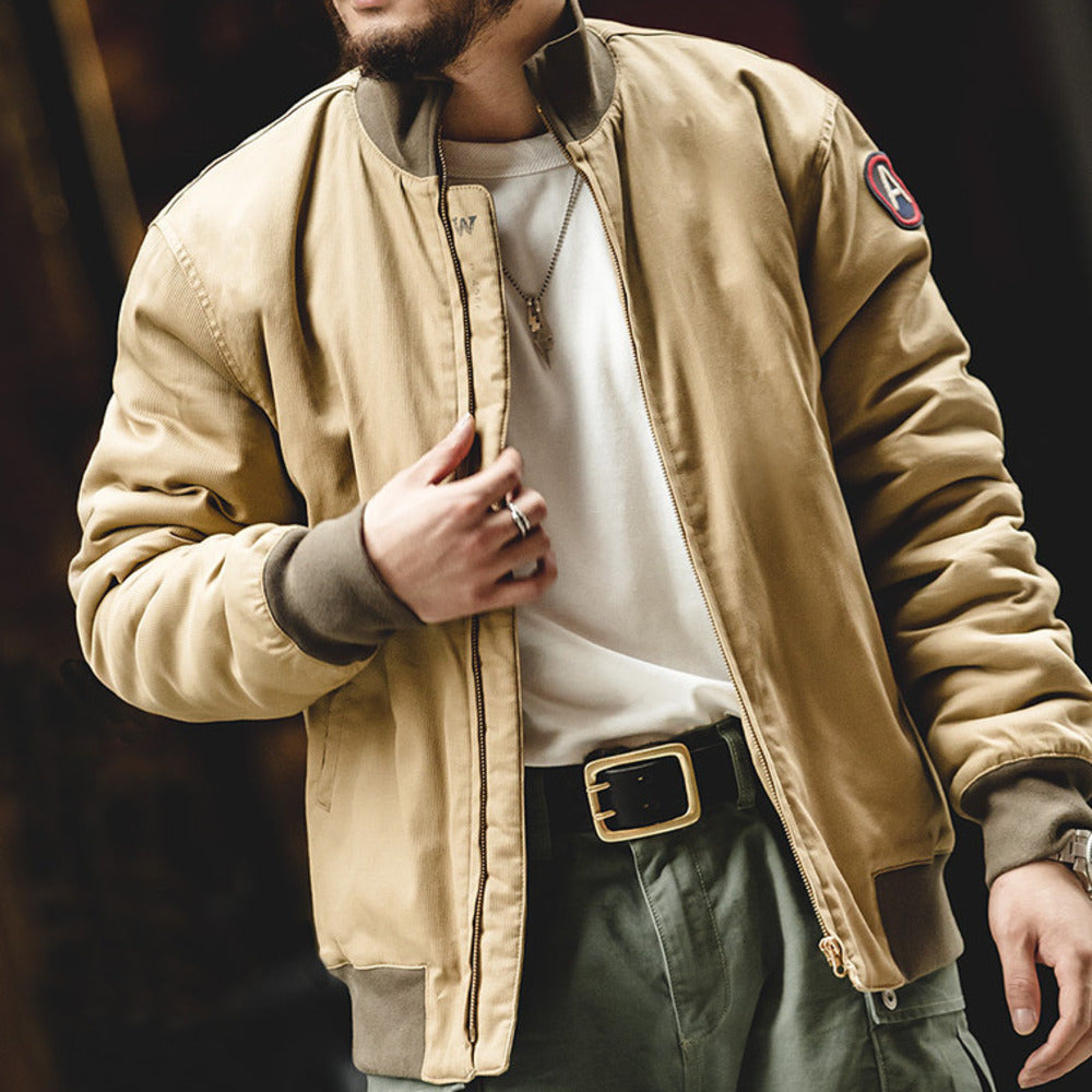 美式復古M1942坦克服棉衣夾克硬漢風立領棉服外套