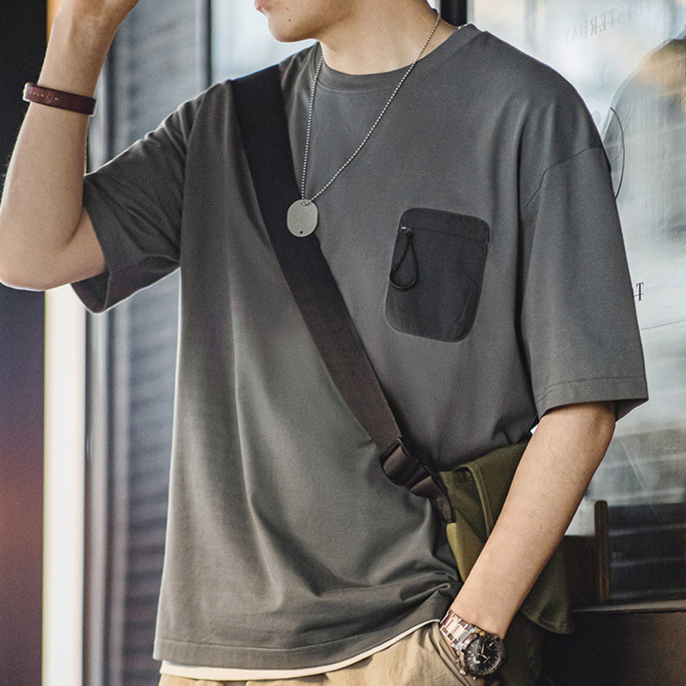 美式休閑Sorona涼感短袖T恤索羅娜透氣抗菌半袖體恤男夏