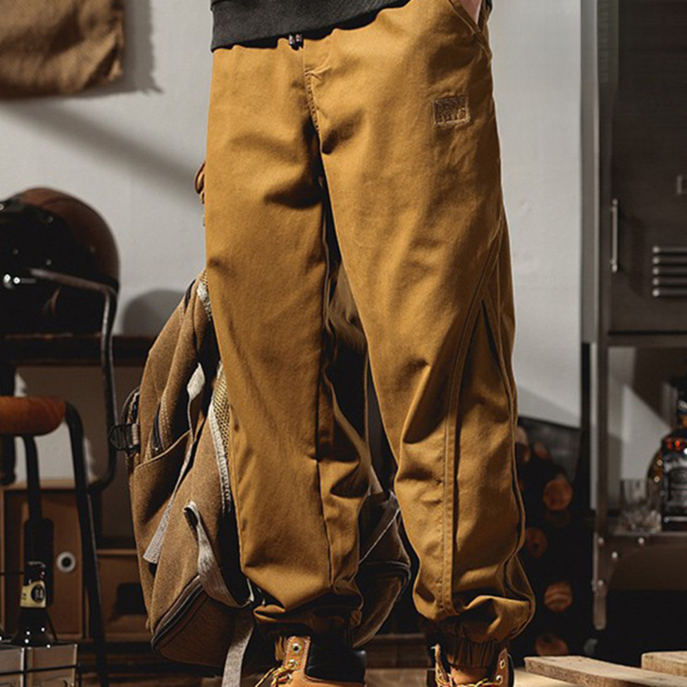 美式復古休閑褲男款夏季寬松工裝褲子男士戶外百搭潮牌束腳褲