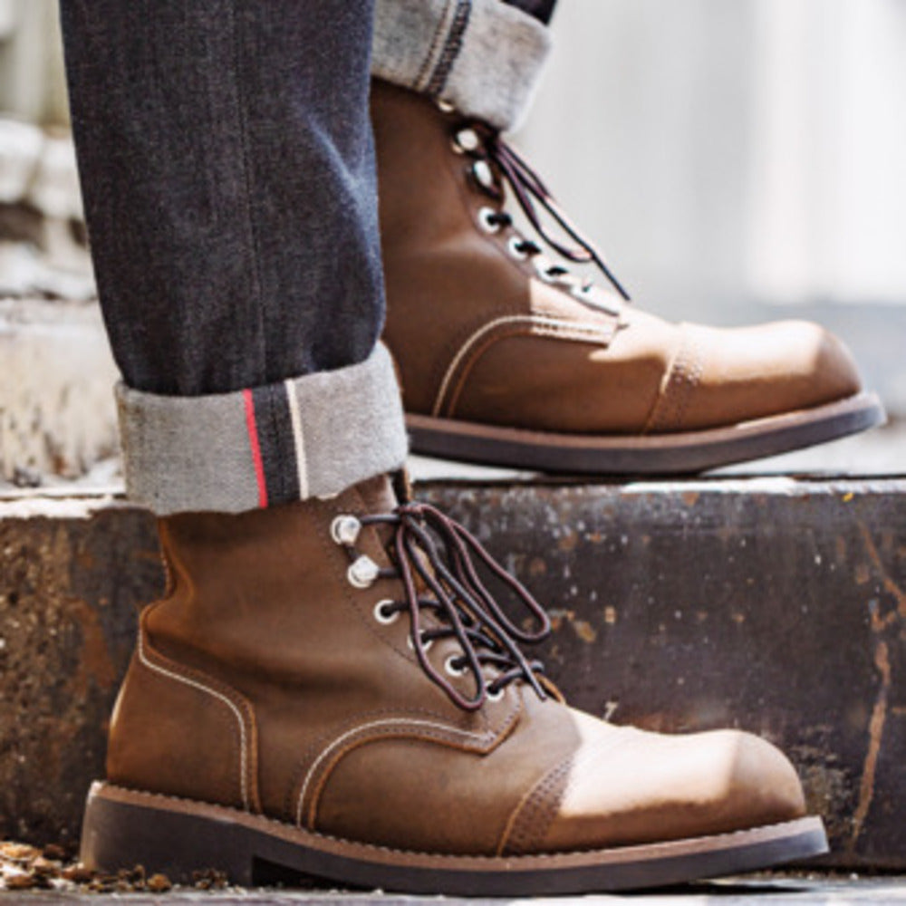 8111工裝靴男鞋美式復古傘兵靴vintage機車靴馬丁靴