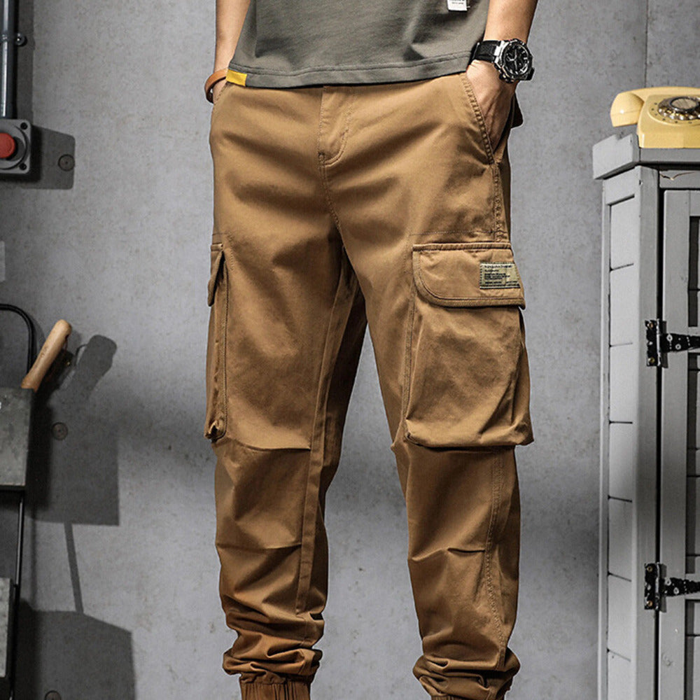 美式復古工裝褲寬松大口袋春季新款阿美咔叽休閑褲