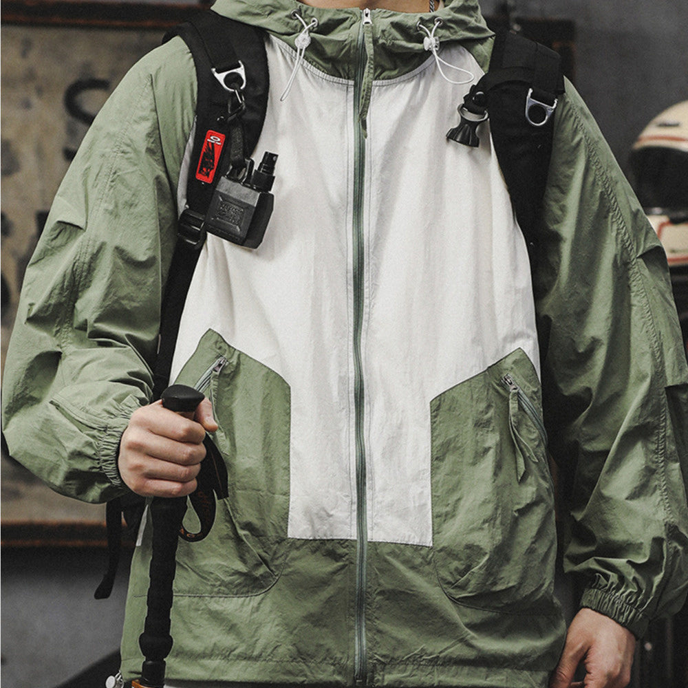 防曬服2024新款夏季薄款冰絲涼感戶外專業釣魚青少年拼接外套