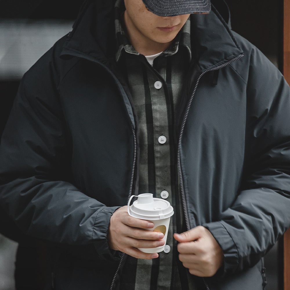 復古輕暖連帽羽絨服防風防寒保暖冬季外套