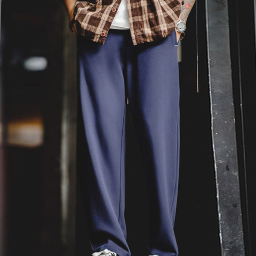 美式休閑空氣層衛褲cityboy寬松垂感抗皺彈力直筒褲