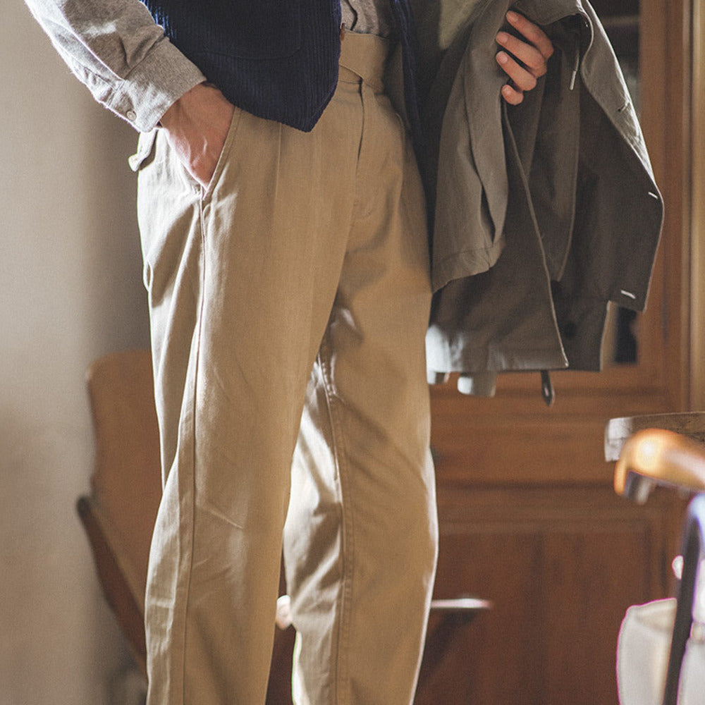 美式復古廓爾格軍褲庫爾喀直筒休閑西褲