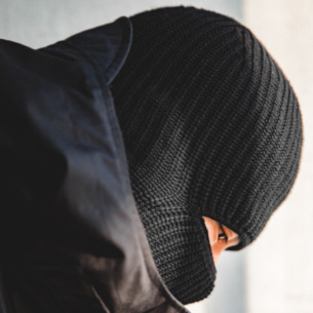 巴拉克拉法帽黑色保暖護耳頭套防風面罩針織