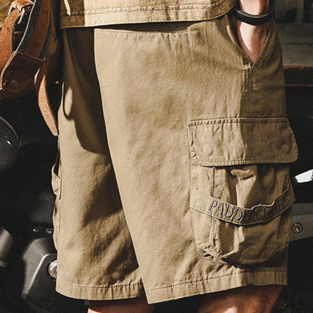 美式夏季休閑短褲男寬松大碼運動直筒褲子男裝純棉五分褲潮牌