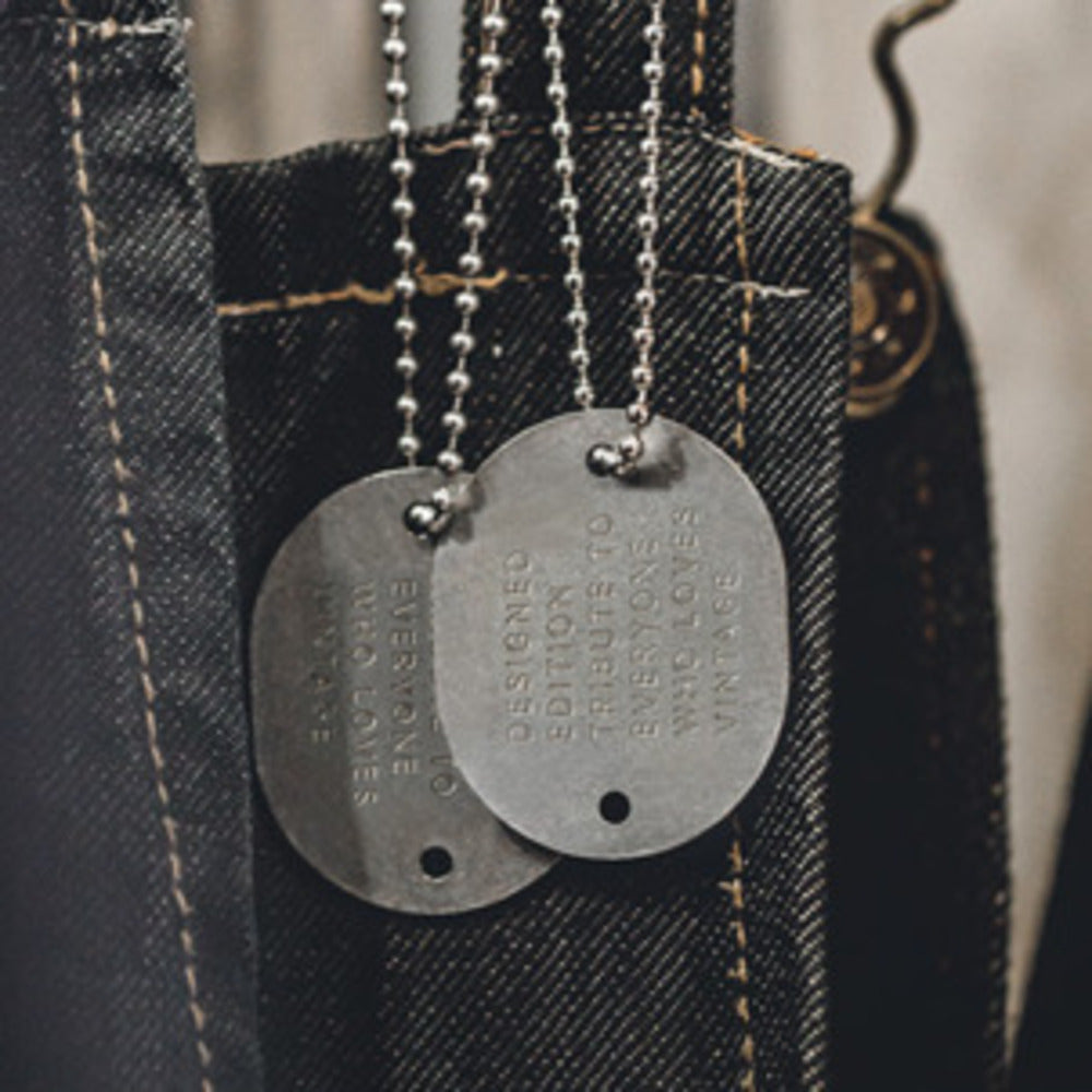 美式復古字母軍牌吊墜項鏈嘻哈狗牌蹦迪土酷兵掛件