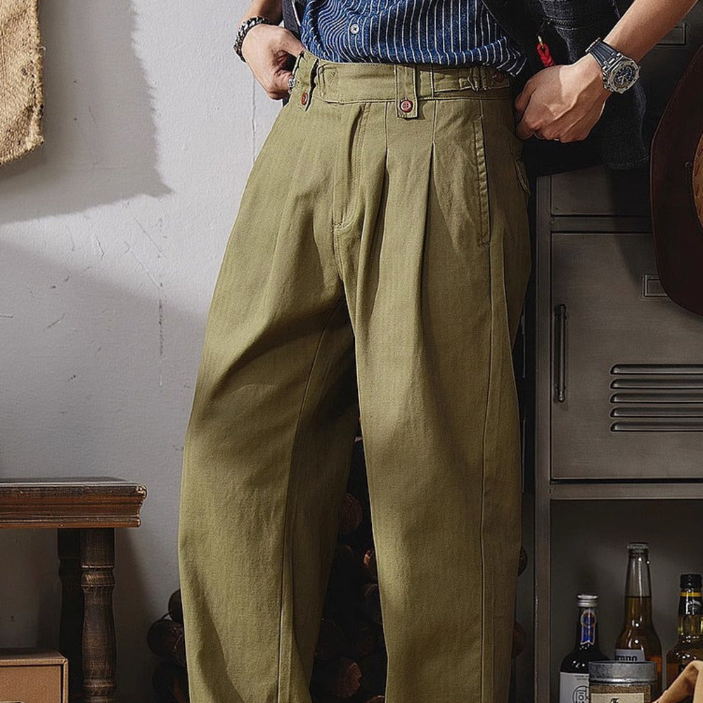 美式高街復古戶外潮牌直筒寬松長褲