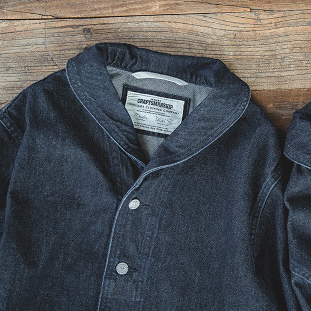 美式休閑水洗丹寧夾克阿美咔叽vintage藍色牛仔外套