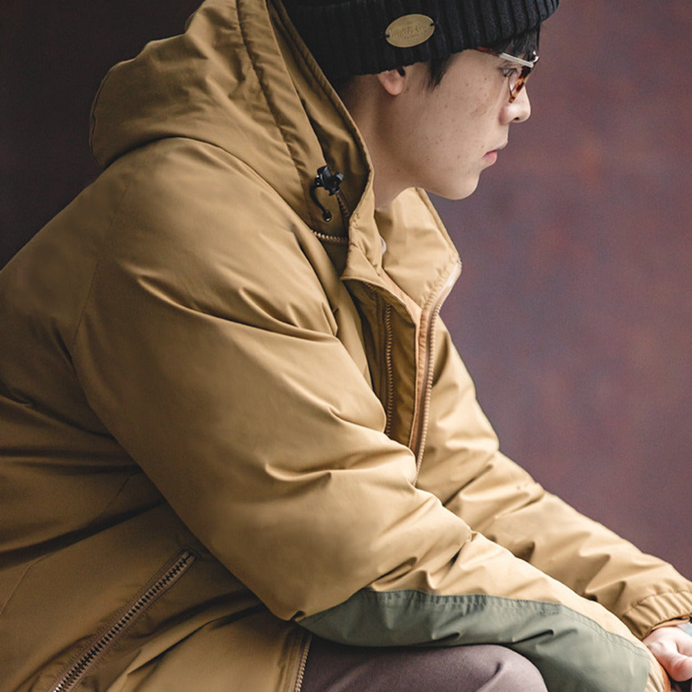 復古輕暖連帽羽絨服防風防寒保暖冬季外套