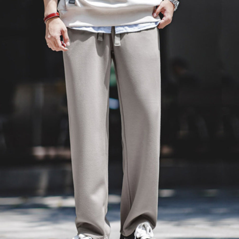 美式休閑空氣層衛褲cityboy寬松垂感抗皺彈力直筒褲