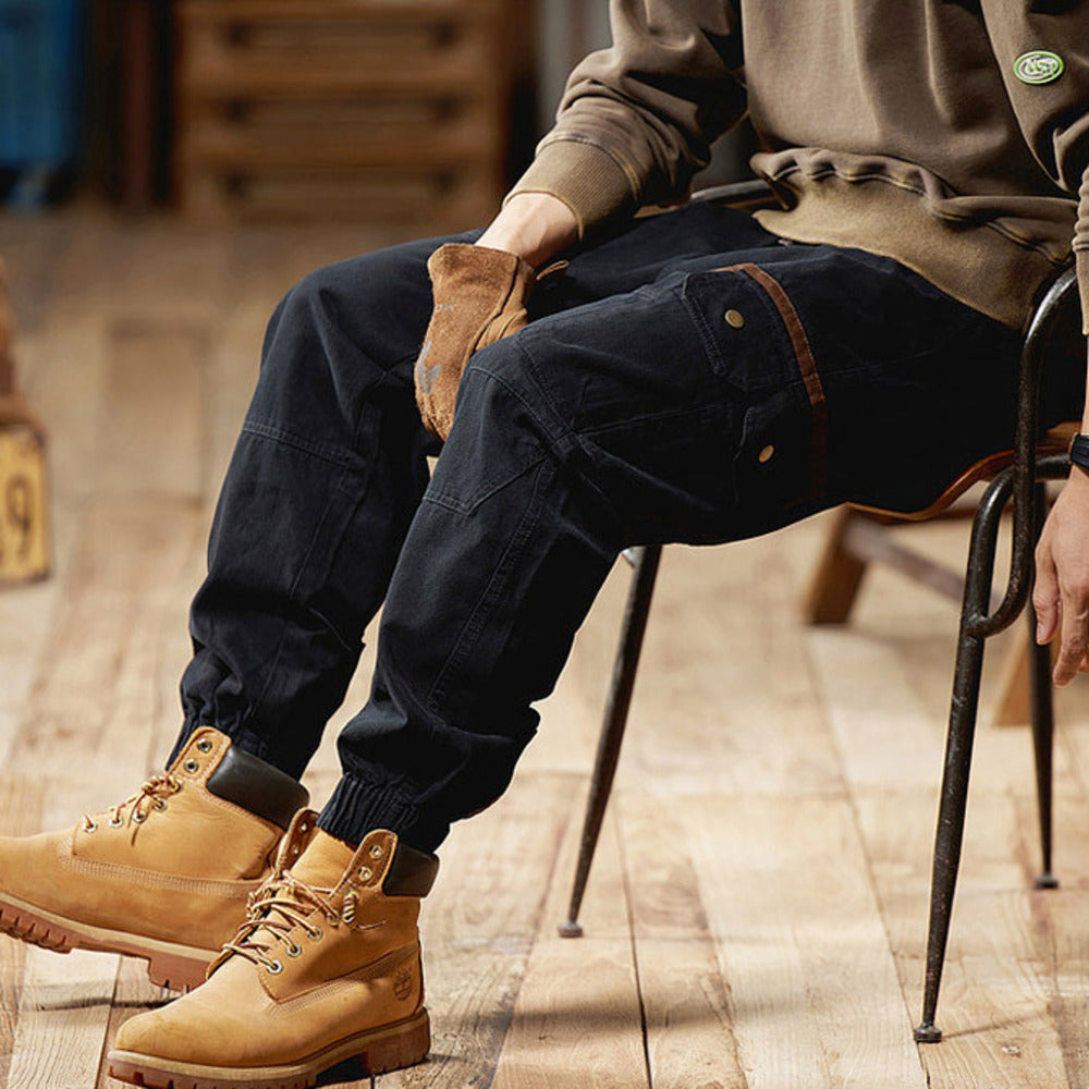 美式男士工装裤户外登山多口袋束脚裤