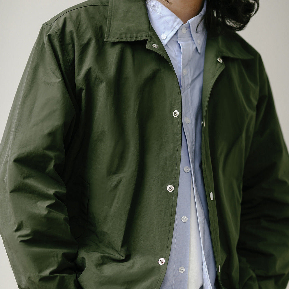 高級感美式復古教練夾克風衣男女同款防風山系工裝外套