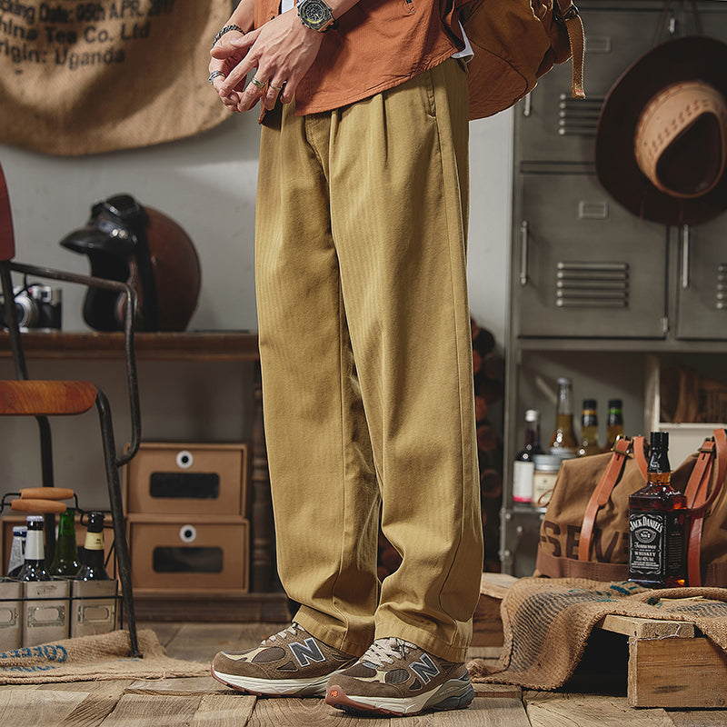 美式高街復古戶外潮牌直筒寬松長褲