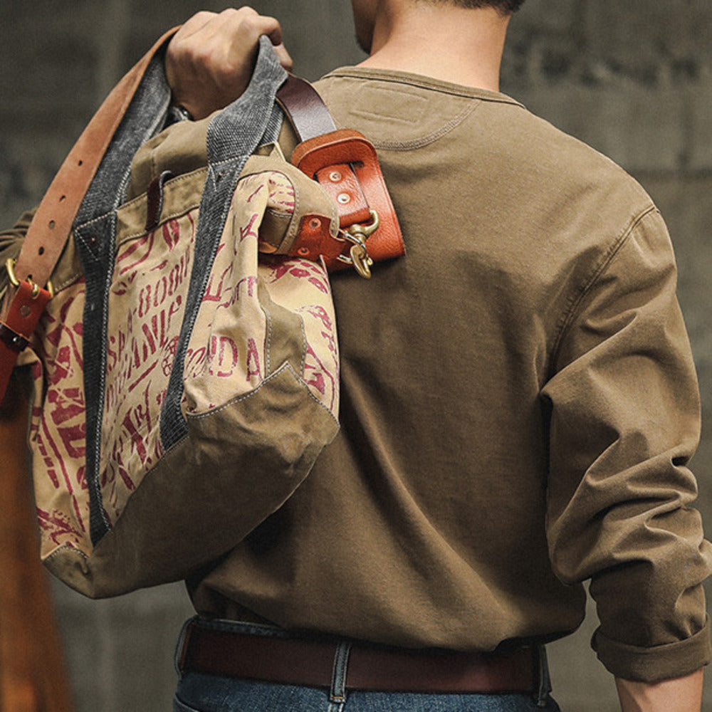 硬漢水洗做舊純棉Polo衫男春秋款休閑美式復古亨利衫長袖T恤