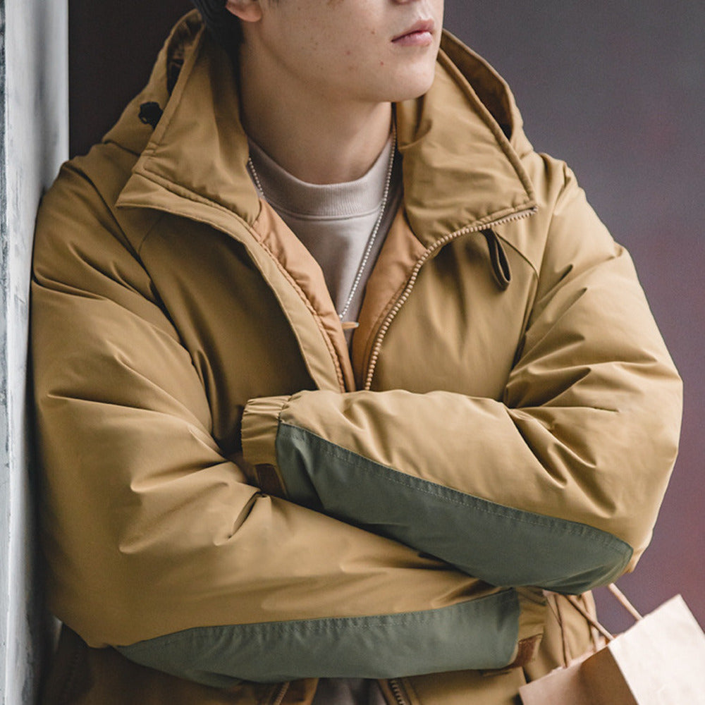 復古輕暖連帽羽絨服防風防寒保暖冬季外套