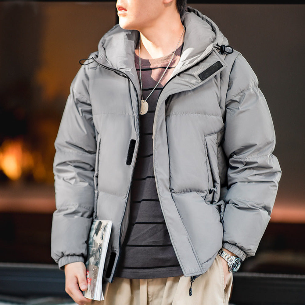 山系可拆卸羽絨服馬甲保暖機能連帽背心外套面包棉服