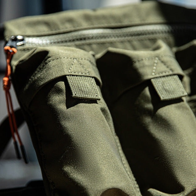 多口袋机能单肩邮差斜跨包户外山系腰包侧肩背包