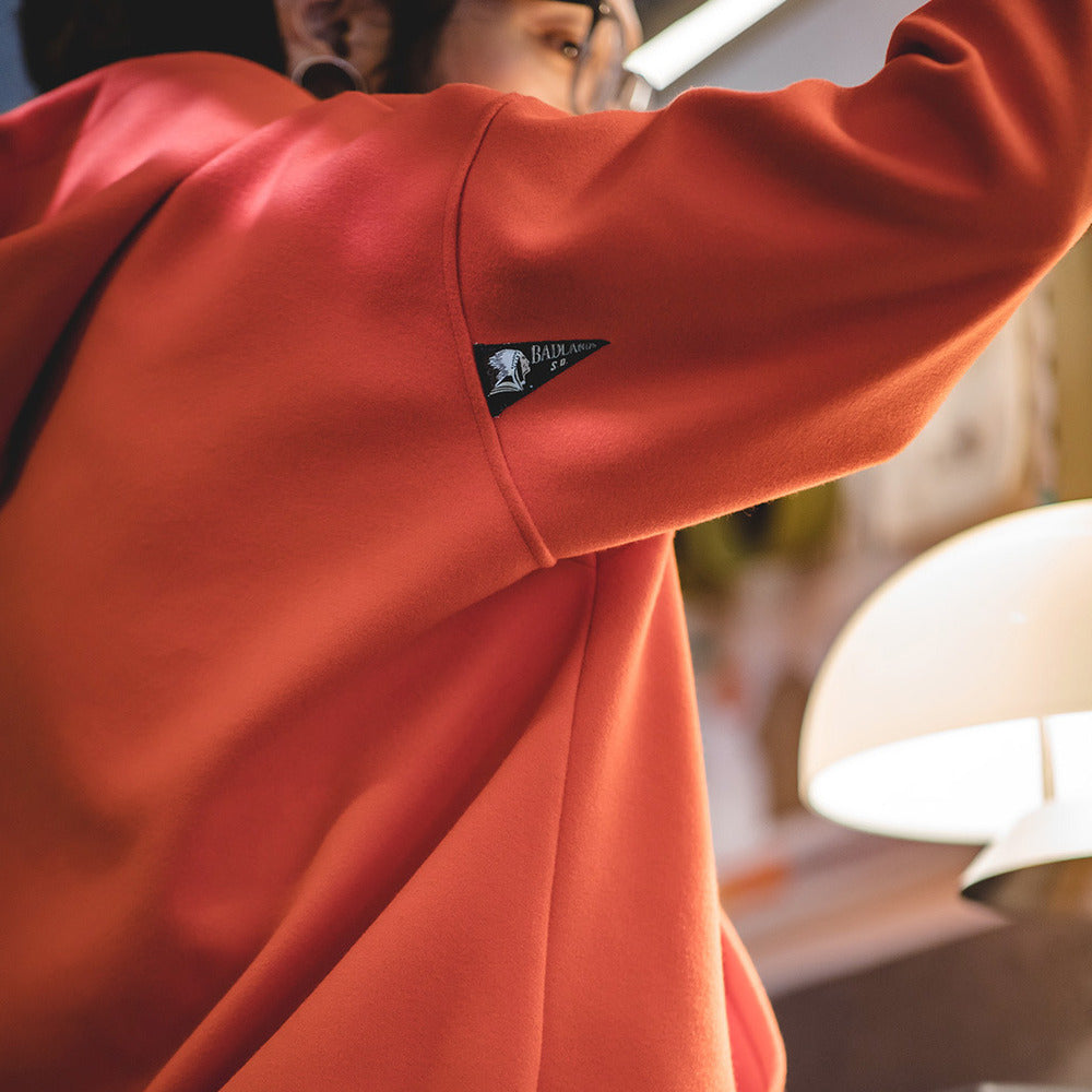 美式休閑毛呢連帽衛衣cleanfit廓形寬松套頭衫