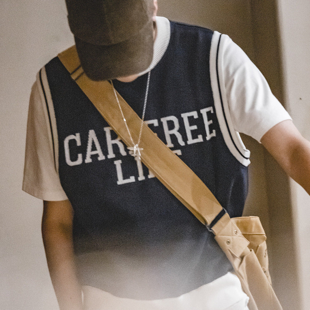 情侶學院風針織馬甲背心圓領套頭毛衣無袖疊穿上衣