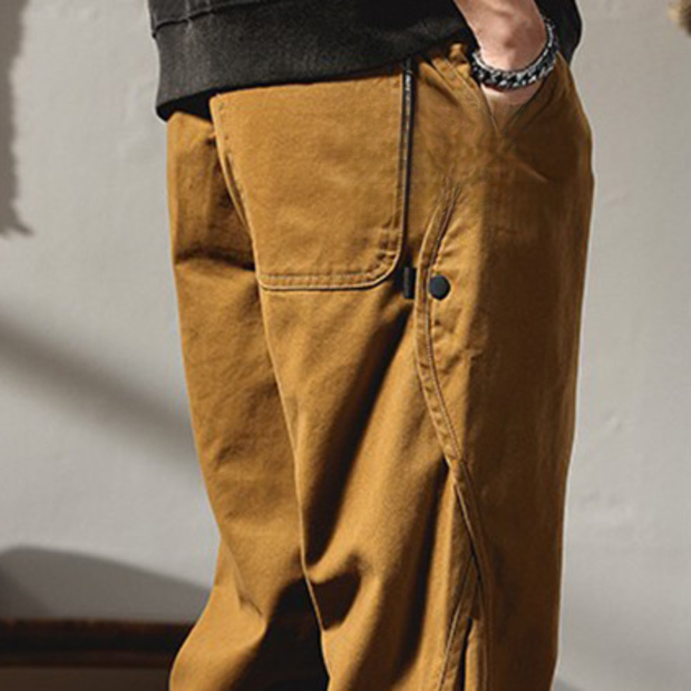 美式復古休閑褲男款夏季寬松工裝褲子男士戶外百搭潮牌束腳褲