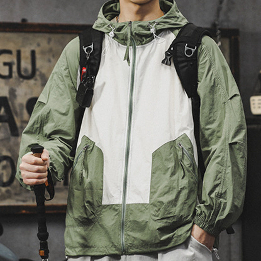 防曬服2024新款夏季薄款冰絲涼感戶外專業釣魚青少年拼接外套