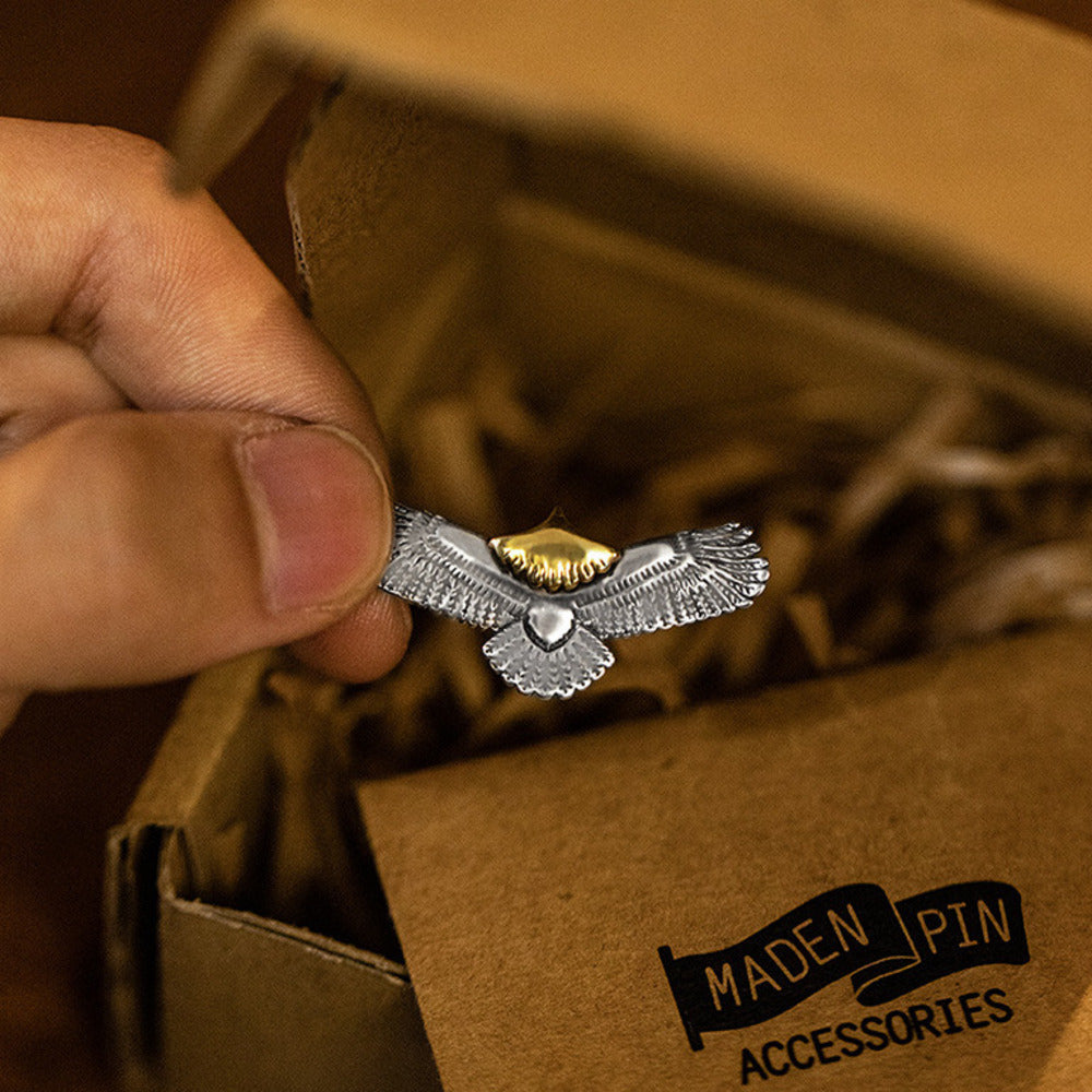 復古印第安飛鷹羽毛黃銅掛件項鏈手鏈飛鳥小吊墜配飾品