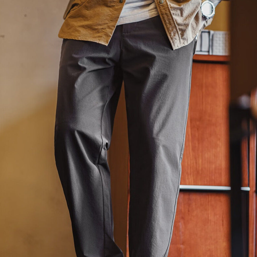 美式休閑長褲四面彈直筒聰明褲cleanfit彈力抗皺錐形褲