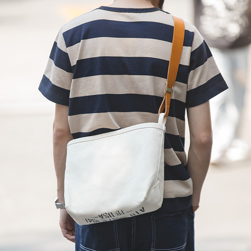 美式子母做舊印花工具包簡約斜挎包