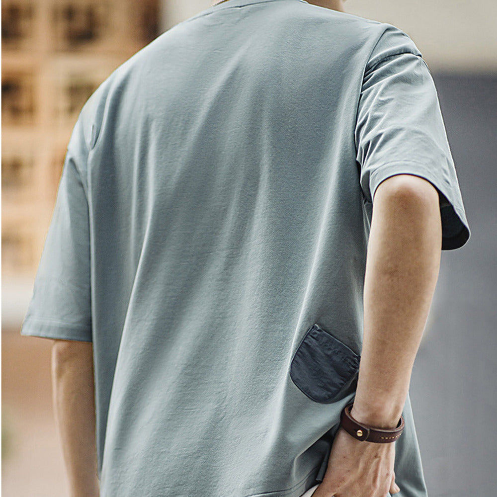 美式休閑Sorona涼感短袖T恤索羅娜透氣抗菌半袖體恤男夏