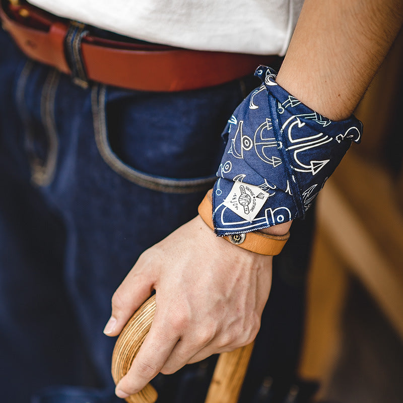 復古方巾飾品阿美咔叽文藝腰果領巾街頭頭巾