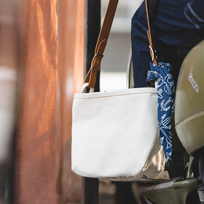 美式子母做舊印花工具包簡約斜挎包