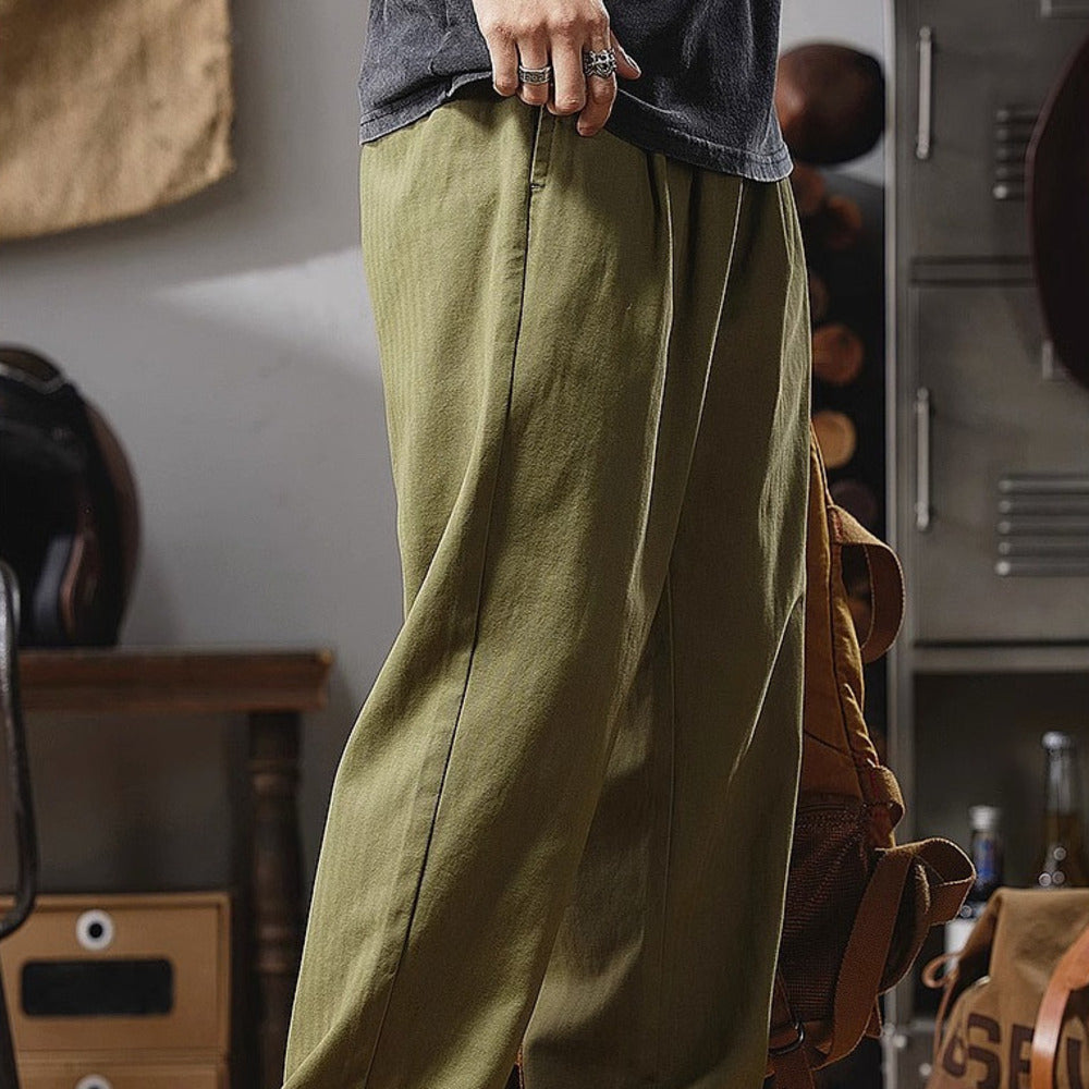 美式高街復古戶外潮牌直筒寬松長褲