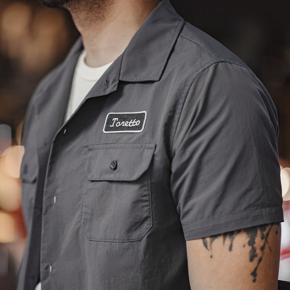 Toretto襯衫美式薄款硬漢短袖襯衣男夏