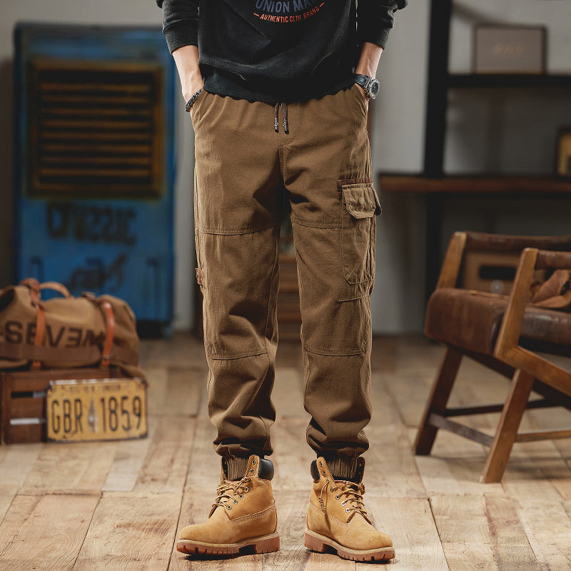 美式男士工装裤户外登山多口袋束脚裤