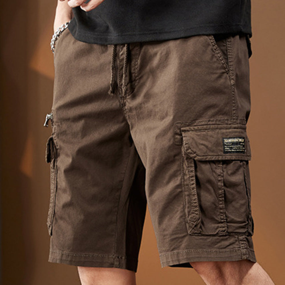 美式潮牌復古工裝短褲男士夏季寬松中褲2024新款休閑五分褲子