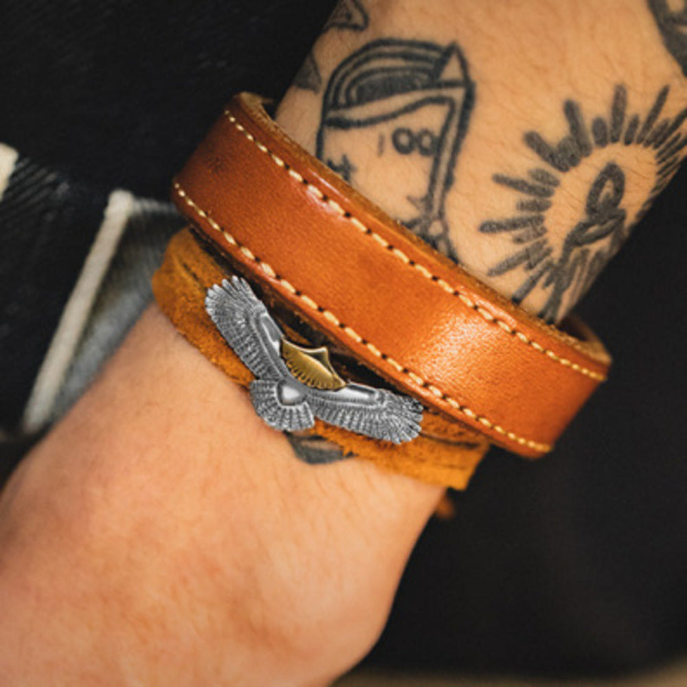 復古印第安飛鷹羽毛黃銅掛件項鏈手鏈飛鳥小吊墜配飾品