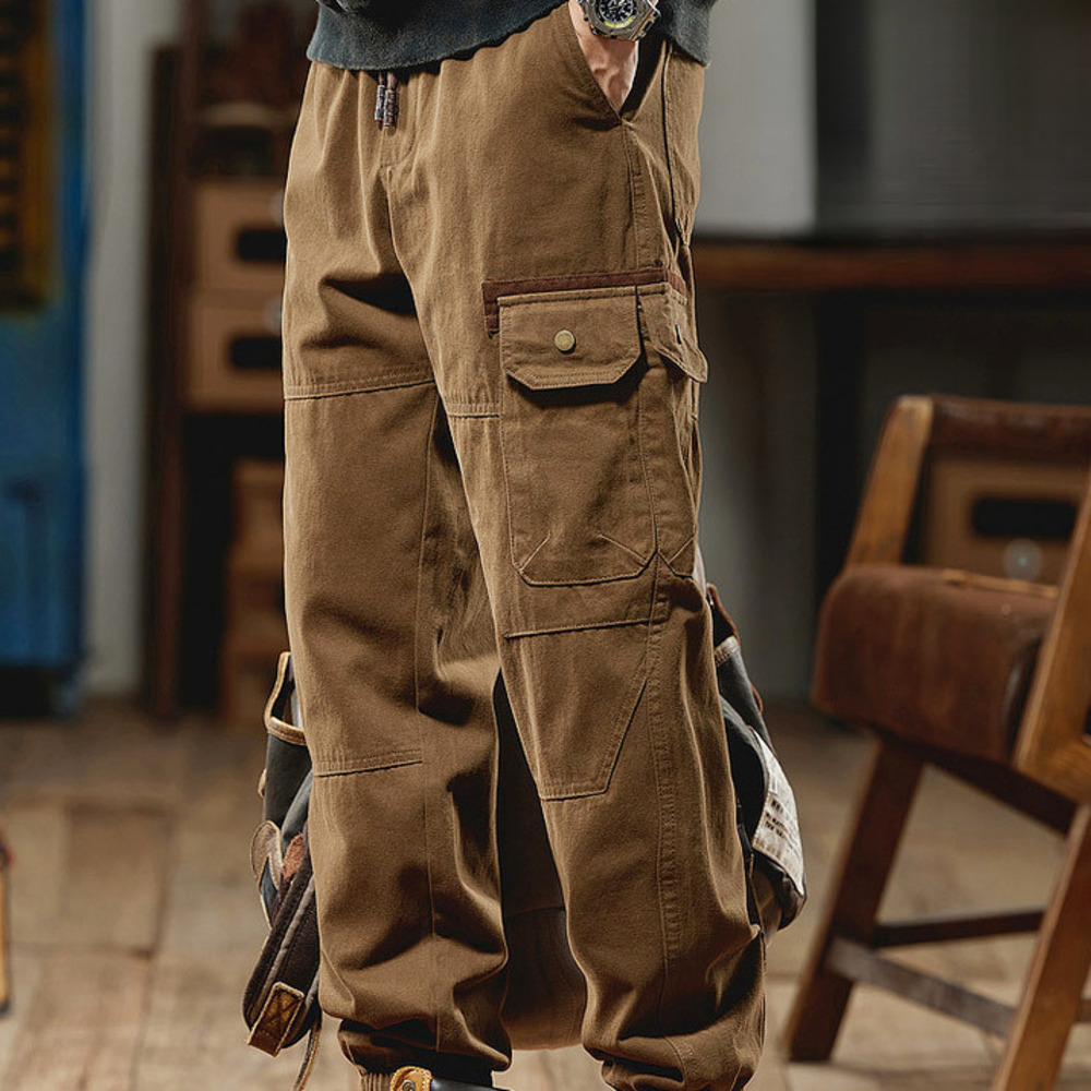美式男士工装裤户外登山多口袋束脚裤